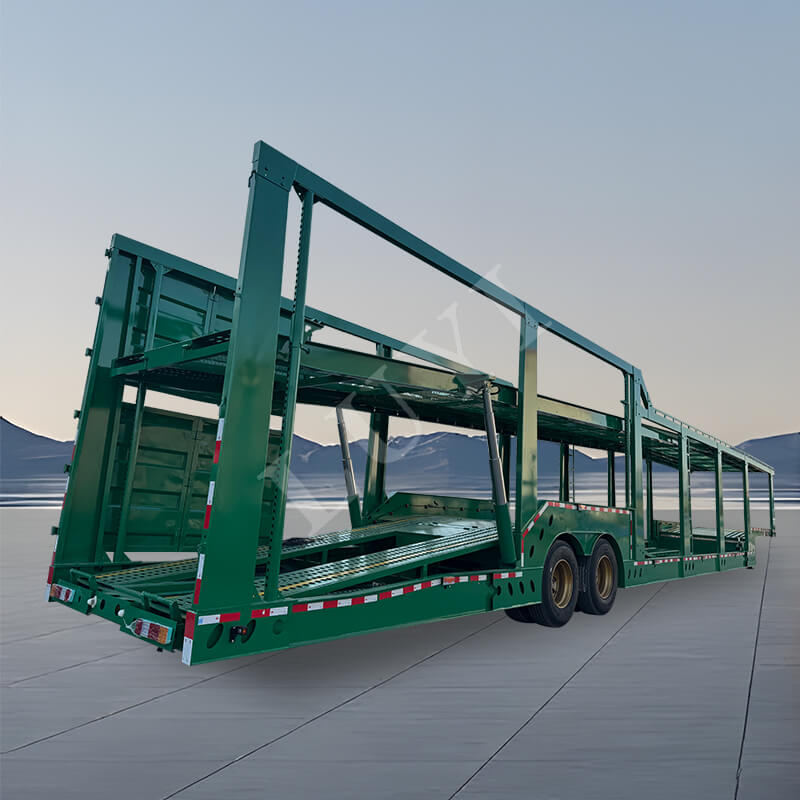 2-akslet køretøjstransporttrailer, biltransport sættevogn