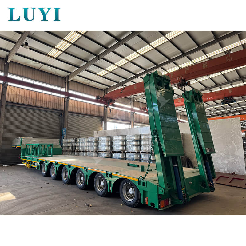 Skræddersyede tilpasningskrav: Luyi 6-akslet lavsengs-sættevogn med succes sendt til Etiopien