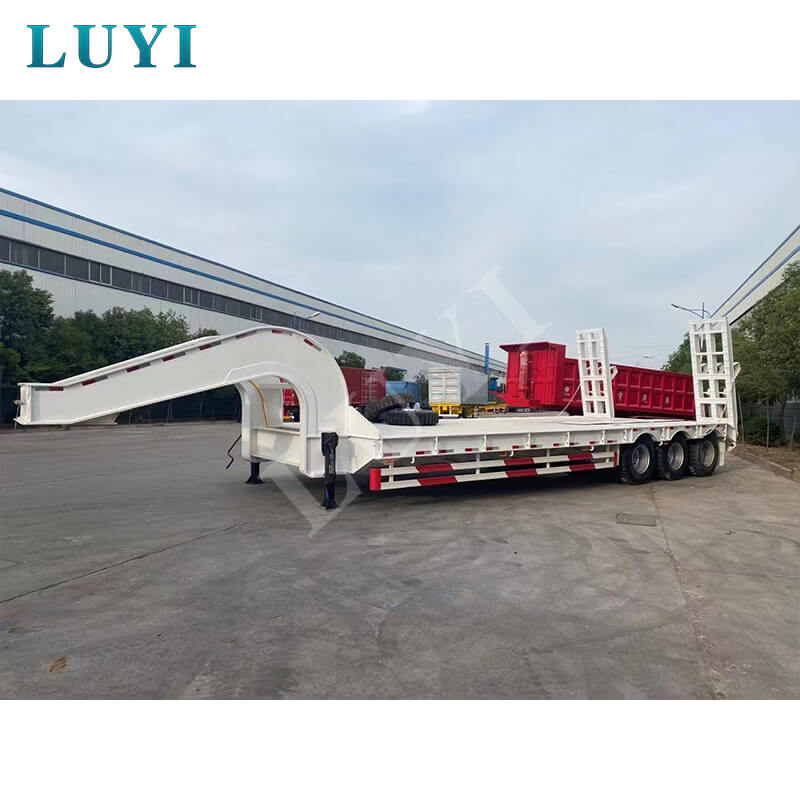 LUYI 3-akslede, svanehalsede lowboy-sættevogne kører ind i Usbekistan, med eftersalgssupport lanceret samtidigt