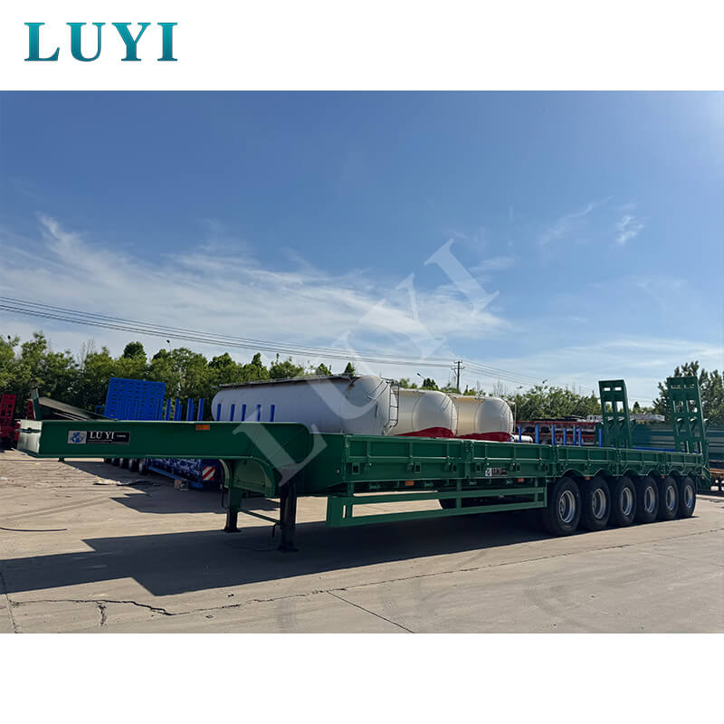 Ny præstation i tværnationalt samarbejde! LUYI 6-akslede, svanehalsede lavsengs-sættevogne sendes i partier til Mauretanien