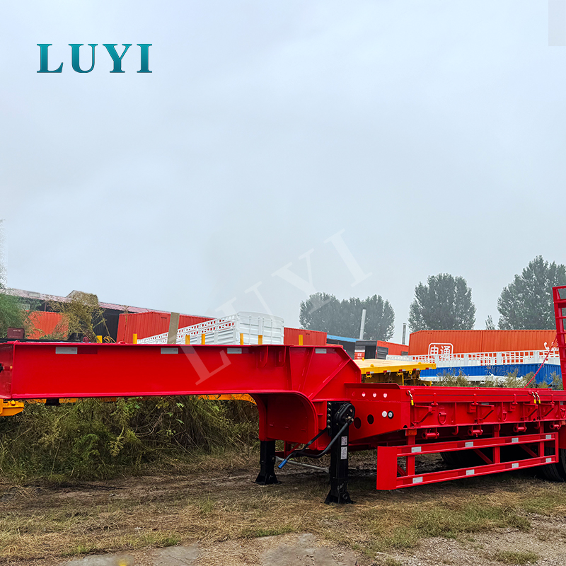 3-akslet semitrailer med lav platform til køb af tungt udstyr og overdimensioneret godstransport