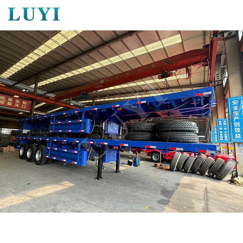 3 akslet 4 fods 50 tons fladvogn semi trailer til salg