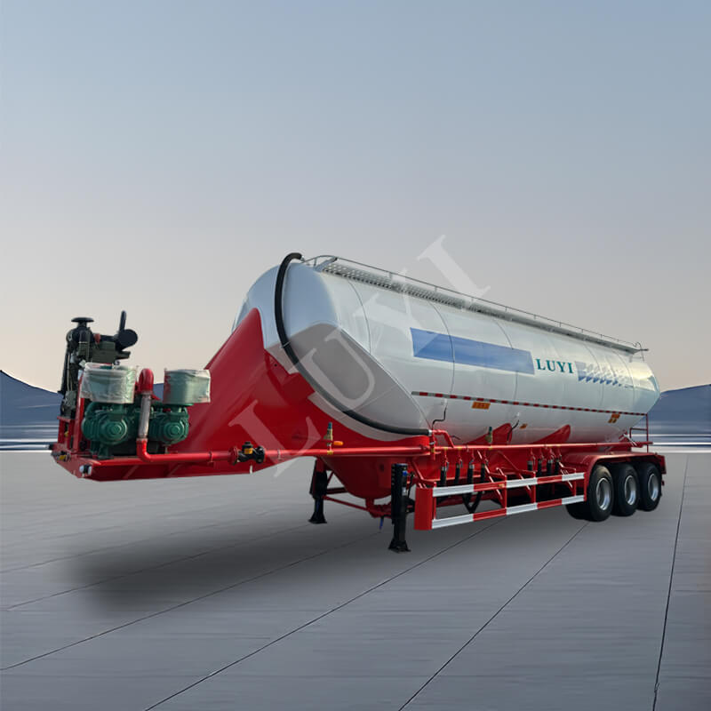 3-akslet 50 kubikmeter bulk V-type cementtank sættevogn