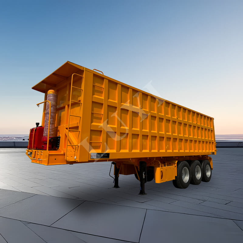 3-akslet 60-tons sættevogn med bagtip