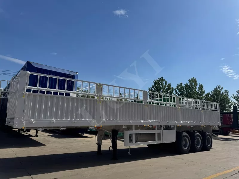 3-akslen blå semi-trailer