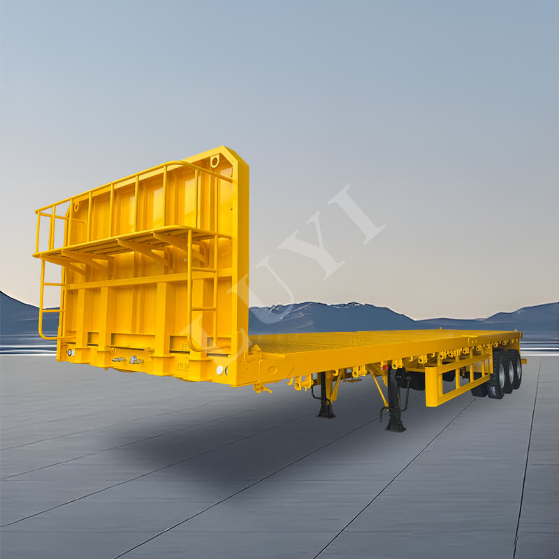 3-akslet fladvognssættevogn med en lastkapacitet på 40 tons