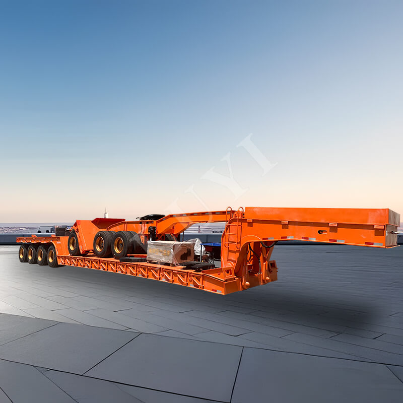 4-akslet 80-tons aftagelig svanehals-sænkevogn