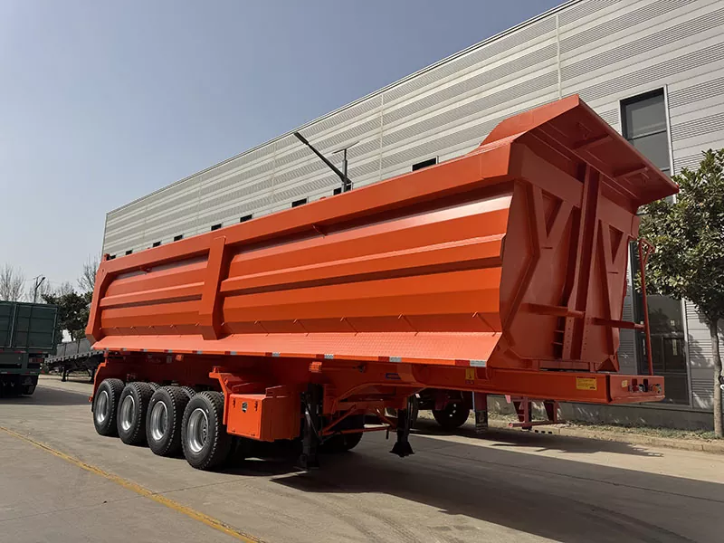4-Axle U-formet bag-flip semi-trailer