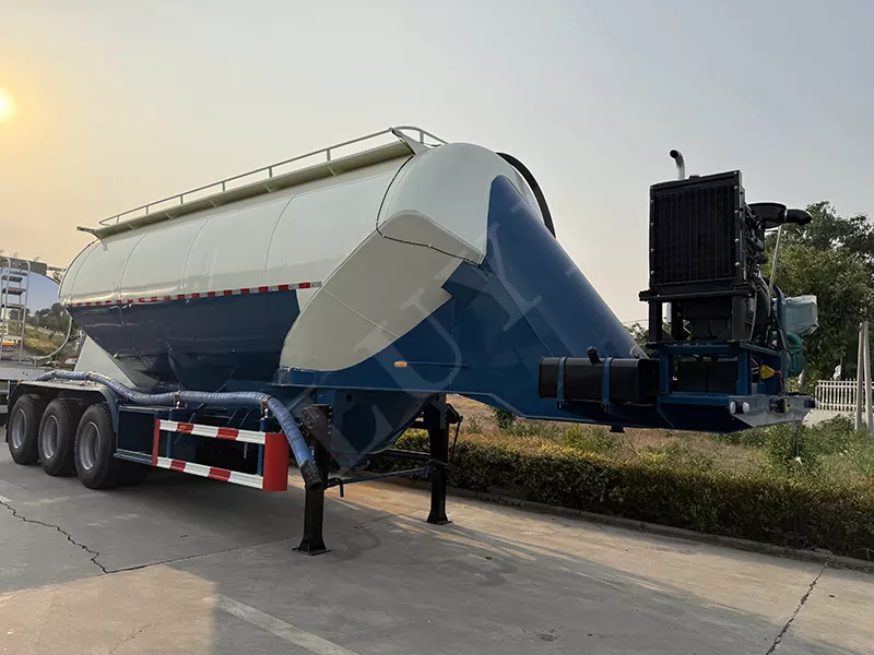 48 kubikmeter lodret pulvertank semi-trailer
