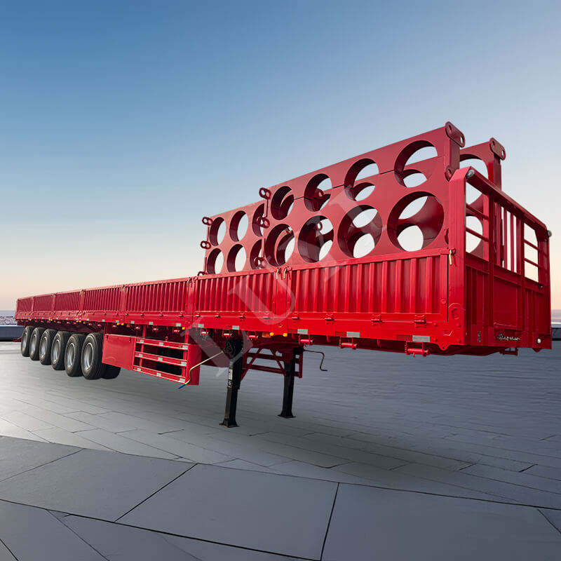 6-akslet 15,5 meter 80-100 ton 40 fods sidevægs-sættevogn, 6-akslet 15,5 meter 80-100 ton 40 fods sidevægs-sættevogn,