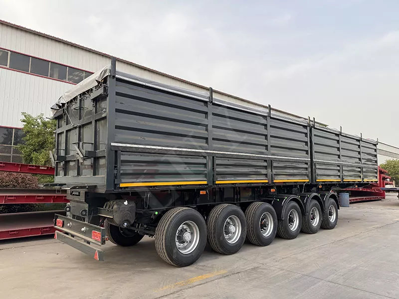 6-akslet rollover korn semi-trailer
