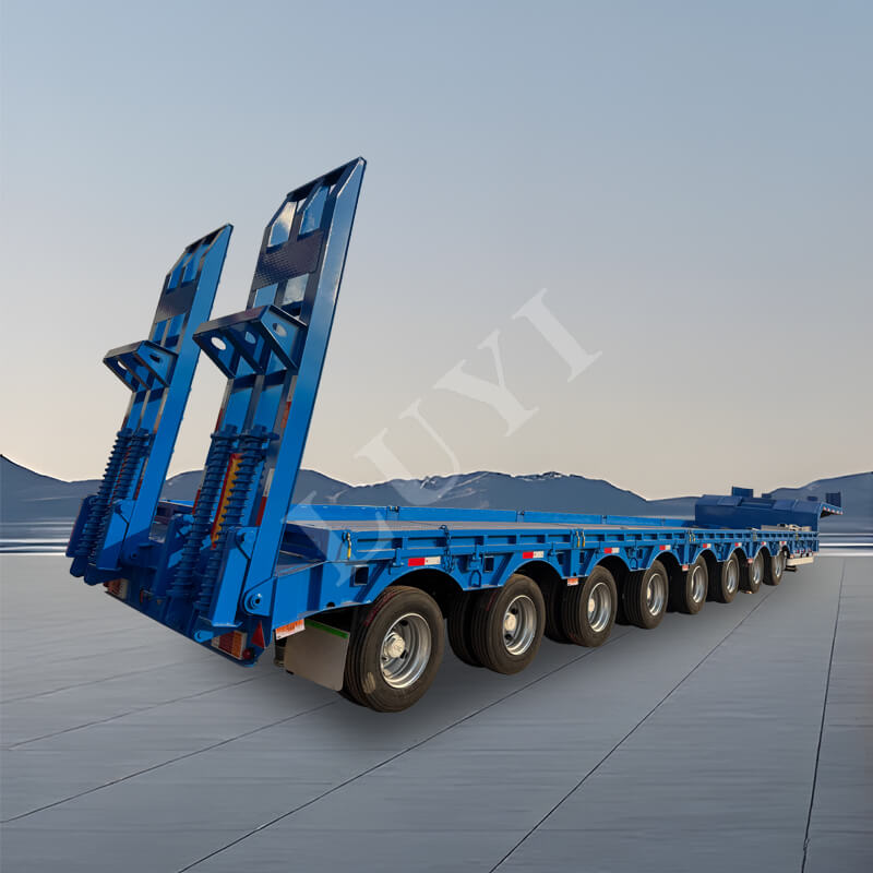 8-akslet 150-tons svanehals kraftig lowboy-trailer 8-akslet 150-tons svanehals kraftig lowboy-trailer