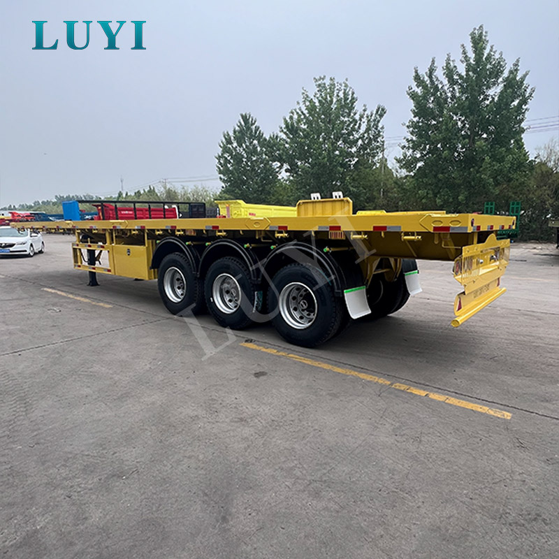 Heavy Duty 4-akslet 80T fladvogn til container-, maskin- og tunglasttransport