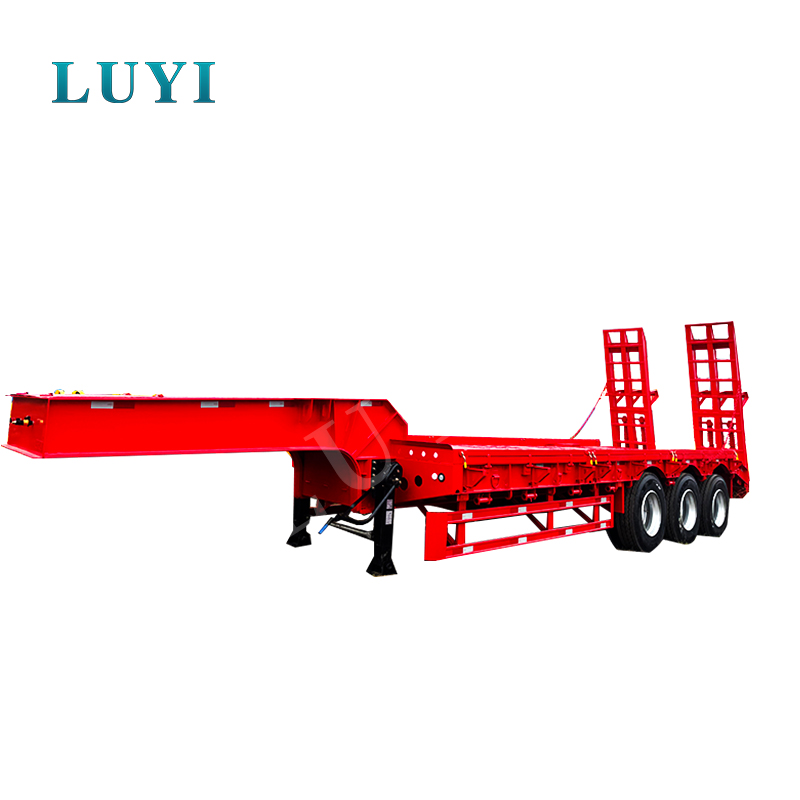 høj kvalitet Tre-akslet 60-tons aftagelig svanehals-sænkevogn
