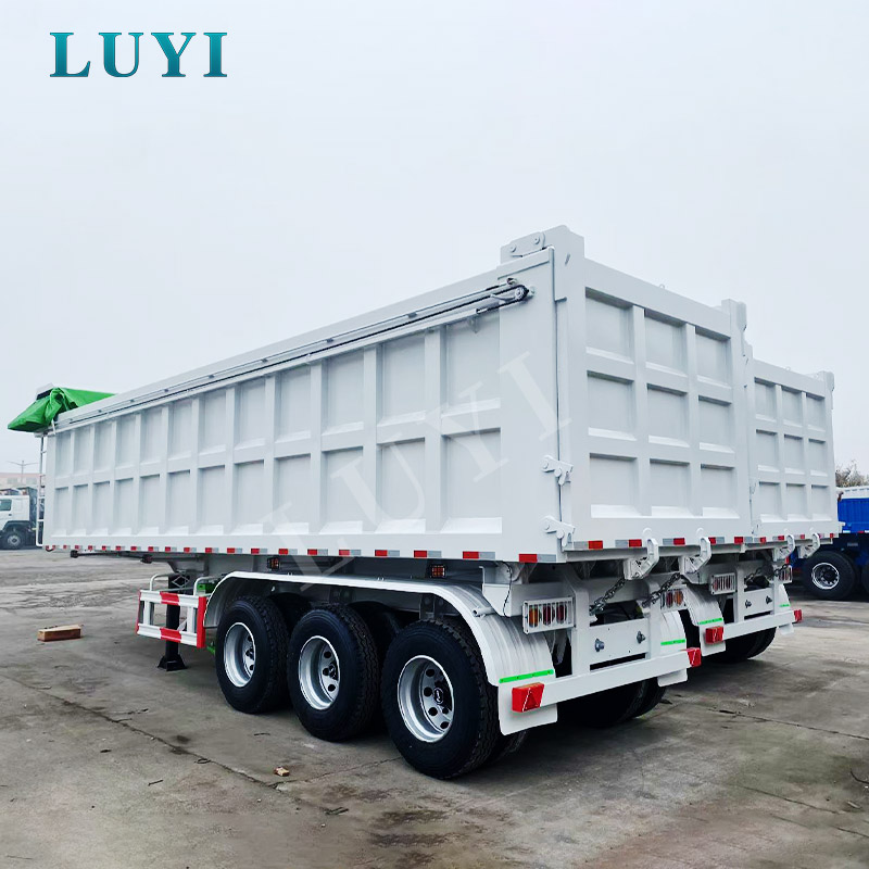 LUYI 3-akslet 80-100 Tons Bag-tipping Dump Sættevogn