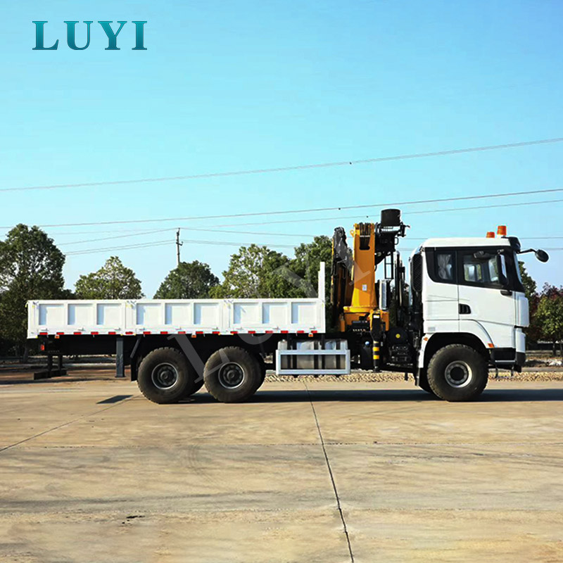 Shacman 4-akslet styrestang med kranvogn 25 tons CE-konstruktionscertifikat