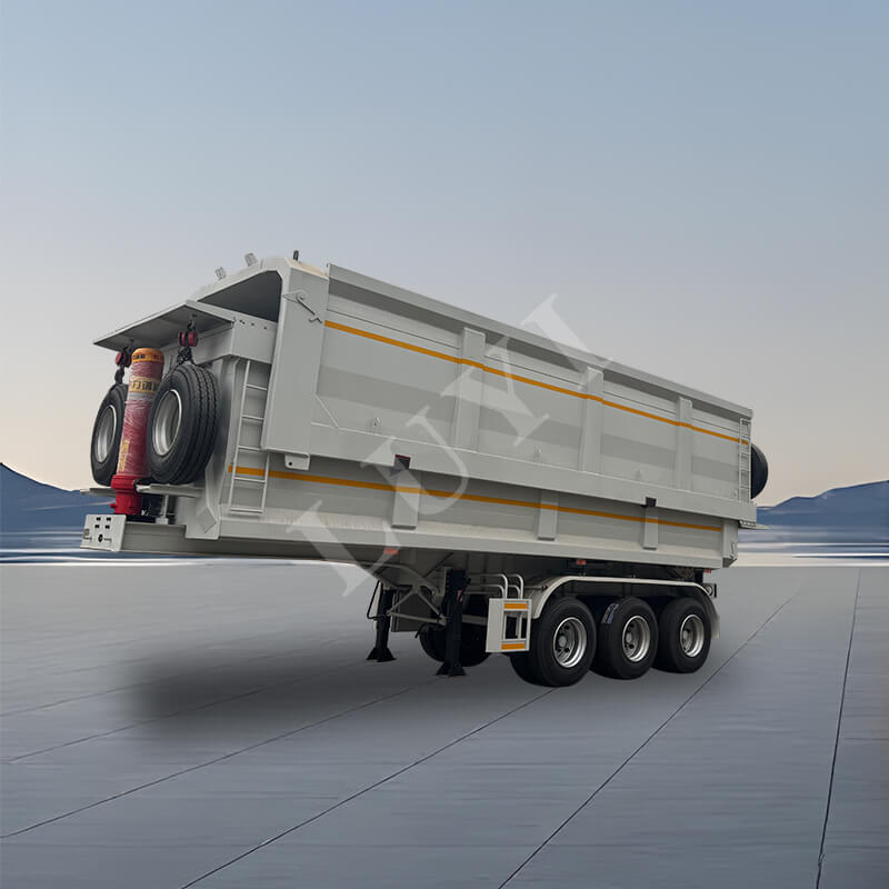 Tre-akslet 60-80 Ton Bag-tip Sættevogn